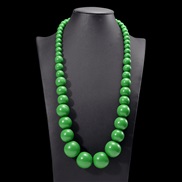 (3  green)occidental style exaggerating color necklace Bohemia ethnic style retro fashion handmade beads woman