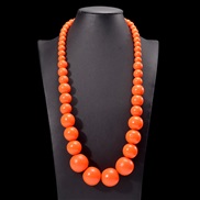 (7  Orange)occidental style exaggerating color necklace Bohemia ethnic style retro fashion handmade beads woman