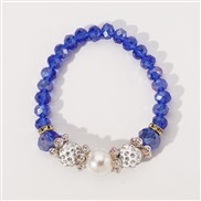 ( Navy blue) sweet lovely beads bracelet woman  Countryside leisure wind samll