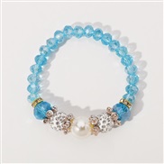 ( blue) sweet lovely beads bracelet woman  Countryside leisure wind samll