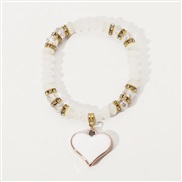 ( white) occidental style Bohemian style crystal beads bracelet  spring summer sweet love pendant fashion