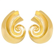 ( Gold)  occidental style fashion Metal ear stud  brief high all-Purpose Earring earrings