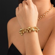 ( Bracelet  Gold 2348)occidental style wind love pendant necklace fashion personality Metal chain clavicle chainnecklace