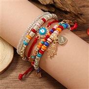 ( ColorKCgold (WB313))occidental style fashion Bohemia lovely pendant multilayer beads bracelet women