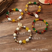 ( ColorKCgold (WB314))occidental style fashion Bohemia lovely pendant multilayer beads bracelet women