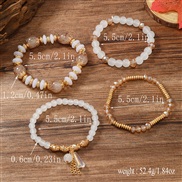 ( whiteKCgold (WB317))occidental style fashion Bohemia lovely pendant multilayer beads bracelet women