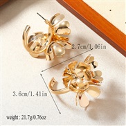 (KCgold (WEH4 55))high retro flowers earrings Korea temperament all-Purpose bride married Earring