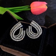 ( Silver needle  Silver Black)s silver embed fully-jewelled ear stud fashion retro brief exaggerating earrings Earring 