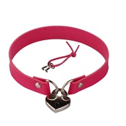 ( rose Red)brief punk wind Peach heart love Collar chain belt clavicle necklace