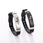 (sku9334)occidental style set QUEE I crown pattern personality lovers silica gel bracelet