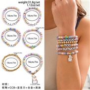 ( 3  Mixed color 4965)occidental styleEaster Word bracelet set  color loveracelet