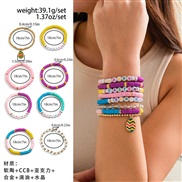 ( 5  Mixed color 4967)occidental styleEaster Word bracelet set  color loveracelet