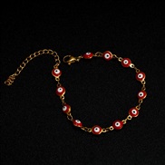 ( red Bracelet) occidental style color blue eyes eyes bracelet Round eyes bracelet woman