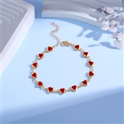 ( redlove  Bracelet)occidental style color love bracelet women sweet heart-shaped beads bracelet candy colors love brac