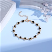 ( blacklove  Bracelet)occidental style color love bracelet women sweet heart-shaped beads bracelet candy colors love br