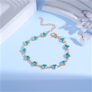 ( bluelove  Bracelet)occidental style color love bracelet women sweet heart-shaped beads bracelet candy colors love bra