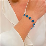 ( Navy blue)occidental style trend fashion eyes bracelet retro brief enamel eyes