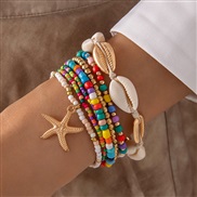 (25134 colour)  Bohemia wind Shells beads weave bracelet wind starfish beads