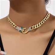 (gold  yellow) occidental style snake Metal chain necklace clavicle chainins