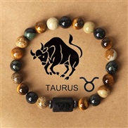 (gold 4.2  5.2 ) natural beads bracelet Zodiac eyes