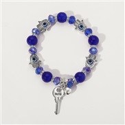 ( Navy blue)occidental style natural bracelet woman  exotic ethnic style key crystal woman