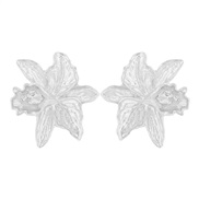 ( Silver)occidental style exaggerating temperament elegant big flowers woman earrings flowers earrings