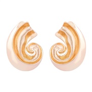 ( Gold) fashion personality ear stud wind medium Alloy earrings brief head woman earrings