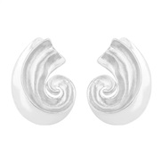 ( Silver) fashion personality ear stud wind medium Alloy earrings brief head woman earrings
