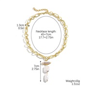 (N23 8 2 Pearl )Pearl high gift necklace woman  Pearl necklace spring summer