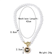 (N22 9 9 butterfly )Pearl high gift necklace woman  Pearl necklace spring summer