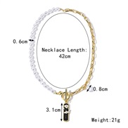 (N22 9 7 length  )Pearl high gift necklace woman  Pearl necklace spring summer