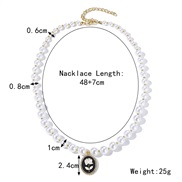 (N22 9 6  Ellipse)Pearl high gift necklace woman  Pearl necklace spring summer