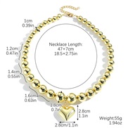 (N2312 14 love ) exaggerating big beadsins beads necklace woman  punk wind Acrylic beads necklace