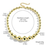(N2312 15 +) exaggerating big beadsins beads necklace woman  punk wind Acrylic beads necklace