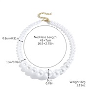 (N2312 17 Pearl ) exaggerating big beadsins beads necklace woman  punk wind Acrylic beads necklace