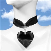 ( 3) color glass heart-shaped circle swan velvet necklace more retro brief