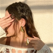 ( 3  Gold 312 )occidental style fashion Metal surface ear stud woman retro all-Purpose geometry Earringearrings