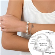 ( 3  White K 2381)occidental style pendant tassel set bracelet ins all-Purpose heart-shapedtarracelet