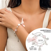 ( 5  White K 2394)occidental style pendant tassel set bracelet ins all-Purpose heart-shapedtarracelet