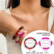 ( 7  Mixed color 4912)occidental style pendant tassel set bracelet ins all-Purpose heart-shapedtarracelet