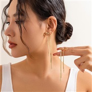 ( 3 Ligh  Gold 316 )occidental styleowEarring bow ear studins wind Metal brief Earring woman