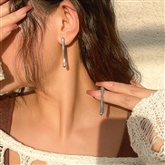 ( 2  White K 3151)occidental style geometry wind Metal ear studearrings drop earrings