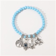 (B2451) occidental style Bohemia natural beads bracelet  spring summer sweet love pendant fashion