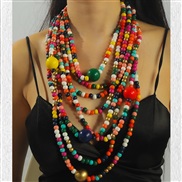 ( Color)occidental style exaggerating personality atmospheric Round multilayer pendant clavicle chain fashion all-Purpo