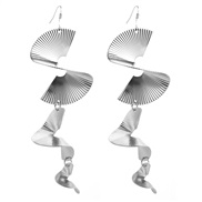 ( Silver)occidental style trend wind sector Metal earrings woman samll personality temperament Earring