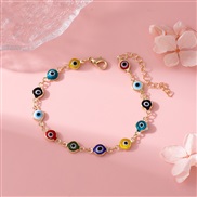 ( Mixed color Eye  Bracelet)retro eyes bracelet woman color eyes fashion personality trend creative