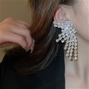 ( Silver needle  Gold )silver drop wings zircon earrings fashion high earring occidental style Earring woman