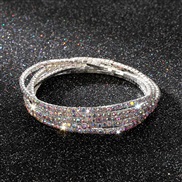 (color AB) diamond elasticity braceletmm row color Rhinestone woman bangle woman chain fully-jewelled