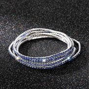 ( sky blue ) diamond elasticity braceletmm row color Rhinestone woman bangle woman chain fully-jewelled