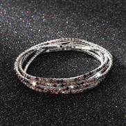 ( rose Red) diamond elasticity braceletmm row color Rhinestone woman bangle woman chain fully-jewelled